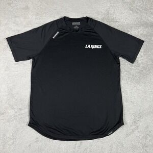 Legends Shirt Mens Large Black Enzo Tee Athletic Performance Gym Curved Hem